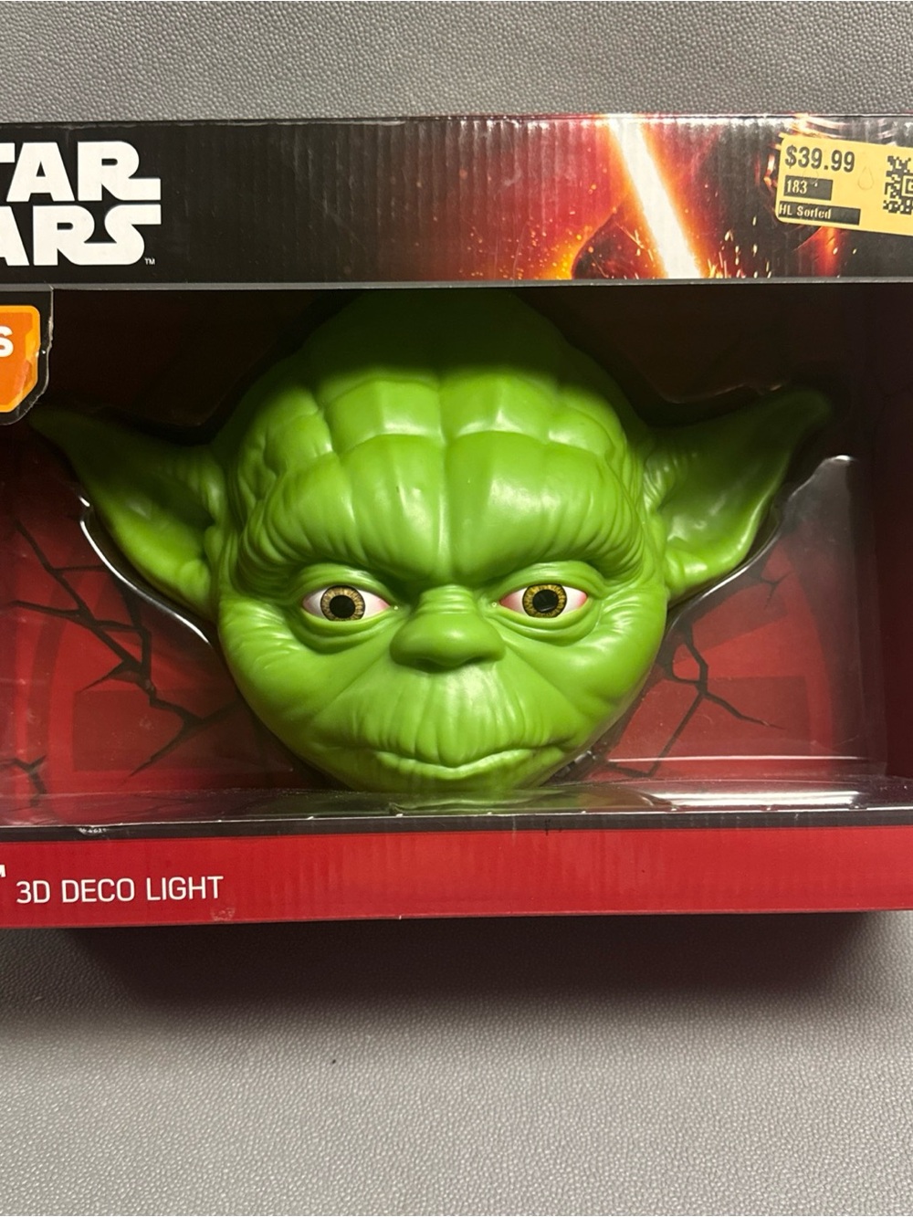 Star Wars Yoda 3D Head Light Wall Decor
